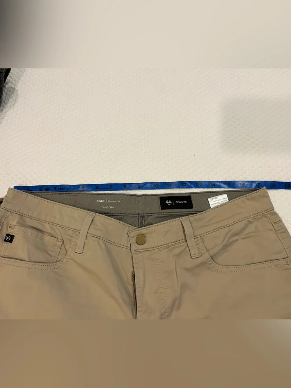 Ag Adriano Goldschmied Tellis Men's Chinos in Olive and Khaki 35x30. Lot of 2